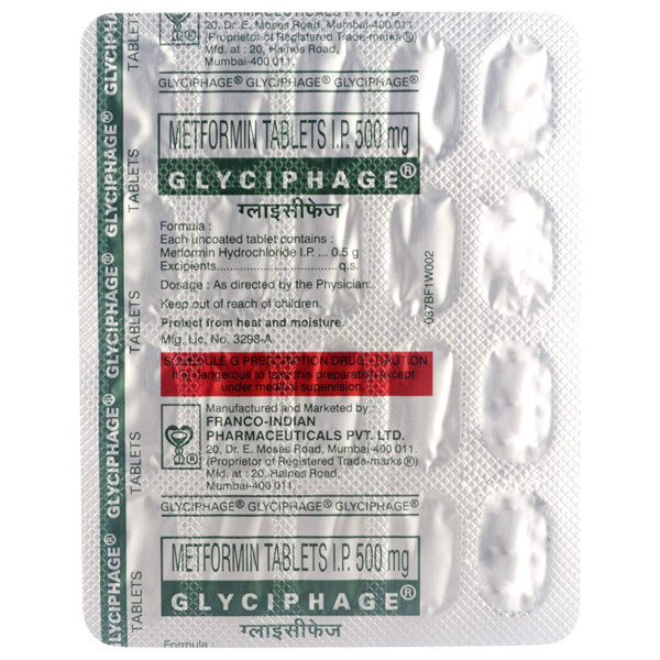 Glyciphage 500mg Tablet 20's