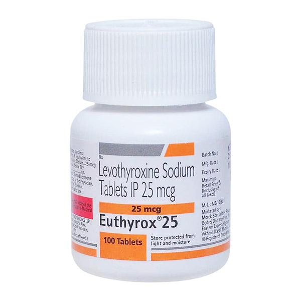 Euthyrox 25mcg Tablet 100's