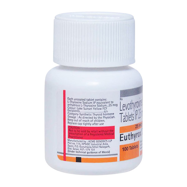 Euthyrox 25mcg Tablet 100's