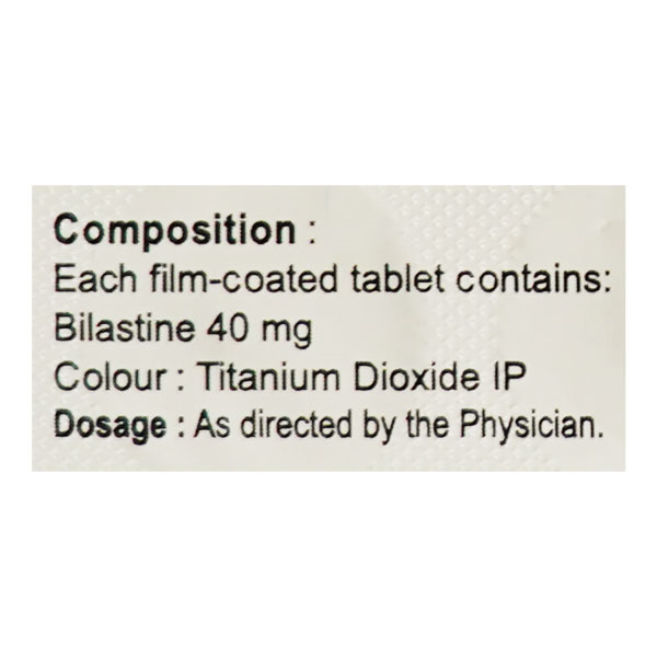 Bilast 40mg Tablet 10's