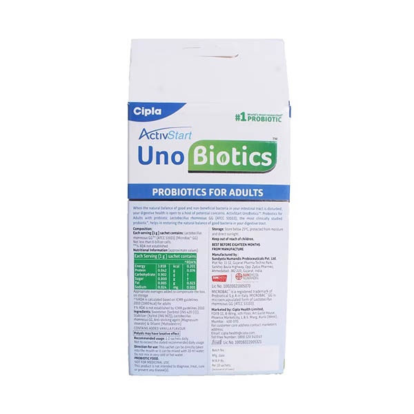 ActivStart Uno Biotics Sachet Sugar Free (1g each) 1's