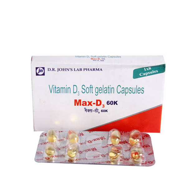 Max-D3 60K Soft Gelatin Capsule 8's