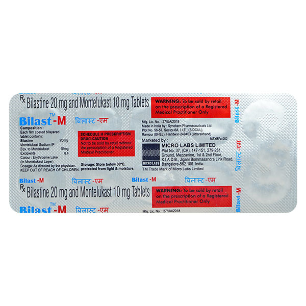 Bilast M 20mg/10mg Tablet 10's