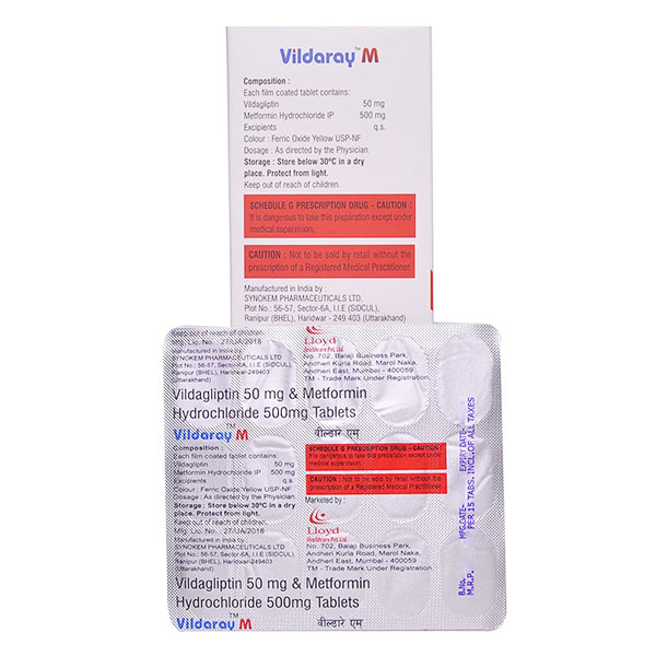 Vildaray M 500mg/50mg Tablet 15's