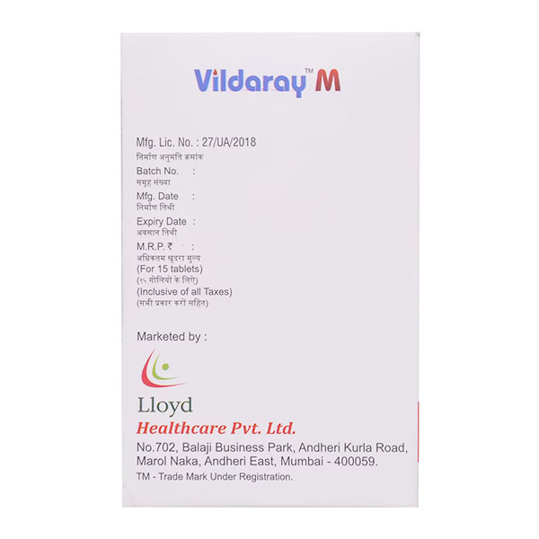 Vildaray M 500mg/50mg Tablet 15's