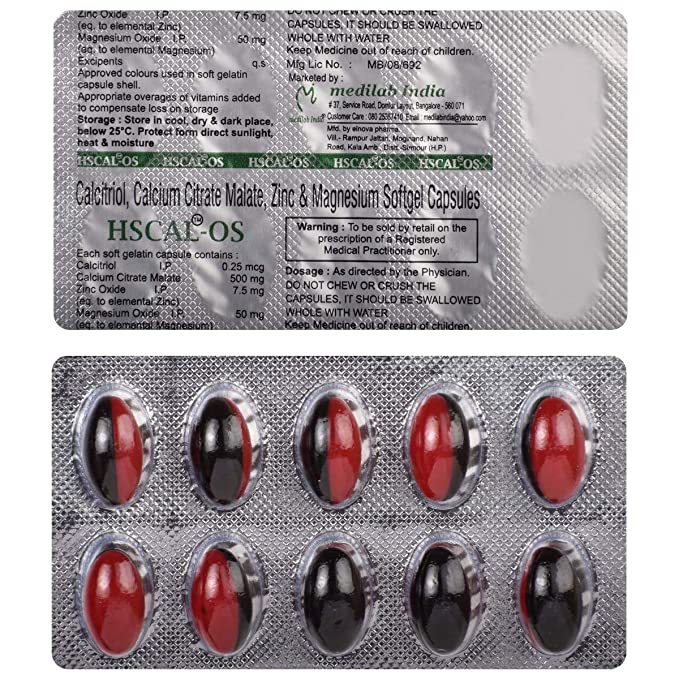 HsCal-OS Soft Gelatin Capsule 10's