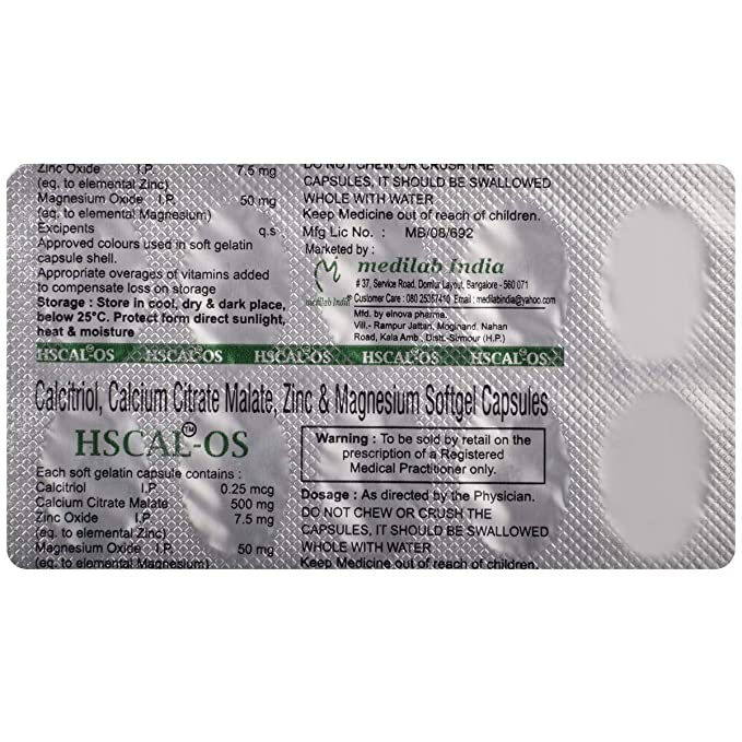 HsCal-OS Soft Gelatin Capsule 10's