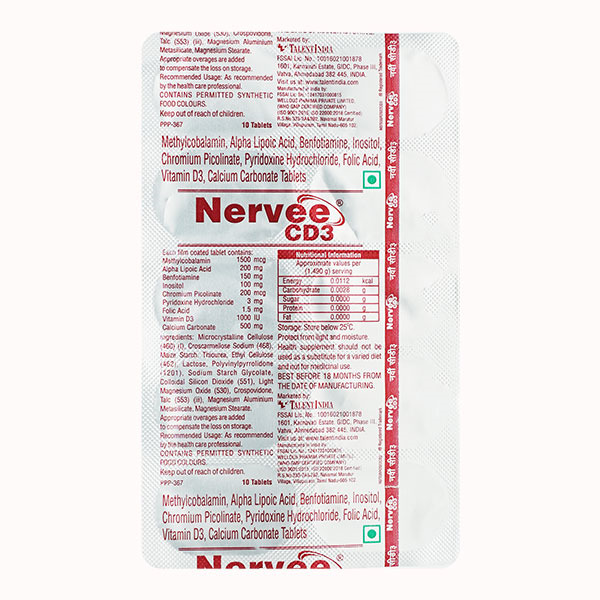 Nervee CD3 Tablet 10's