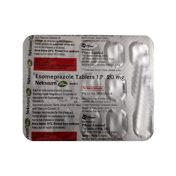 Neksium 20mg Tablet 15's