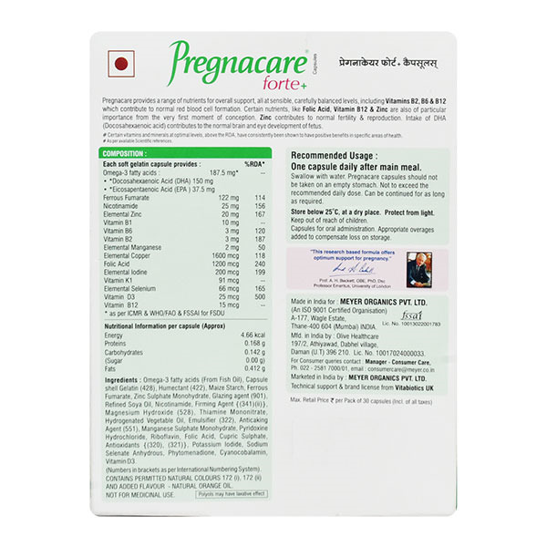 Pregnacare Forte Plus Capsule 15's