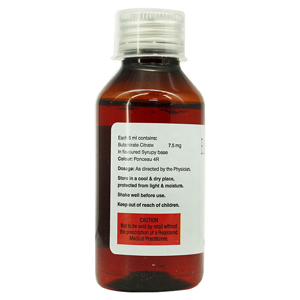 Butadryl 7.5mg Syrup Strawberry Sugar Free 100ml