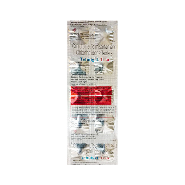 Telmiget Trio 40mg/10mg/6.25mg Tablet