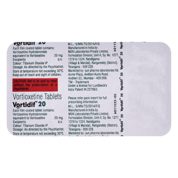 Vortidif 20mg Tablet 10's