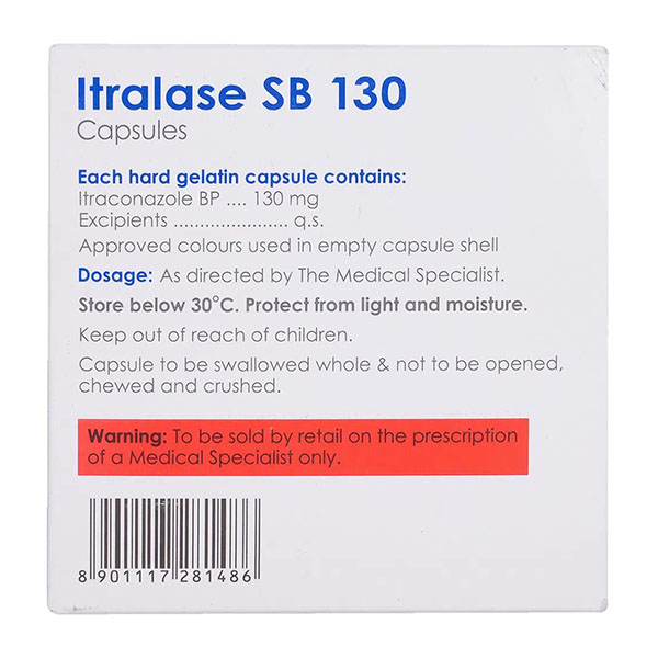 Itralase SB 130mg Capsule 10's