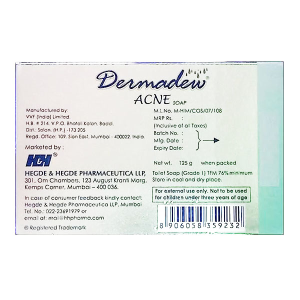 Dermadew Acne Soap 125g