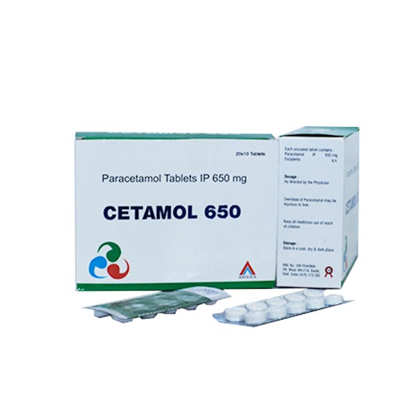 Cetamol 650mg Tablet 10's