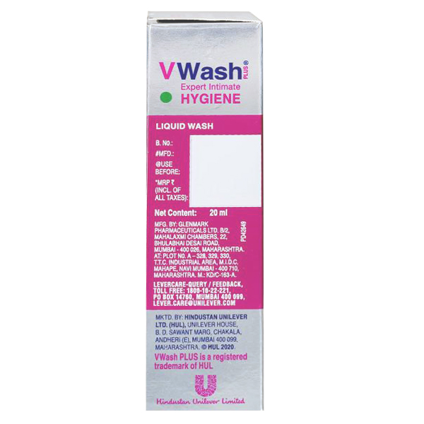 VWash Plus Expert Intimate Hygiene Wash 20ml