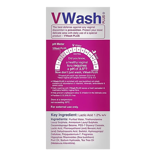 VWash Plus Expert Intimate Hygiene Wash 20ml